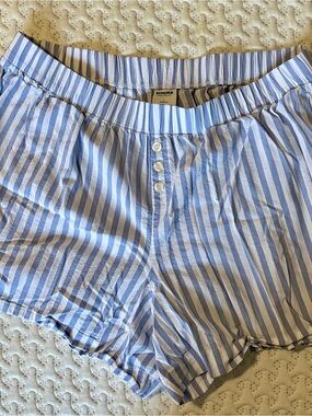 Sonoma Blue and White Striped Sleep Shorts